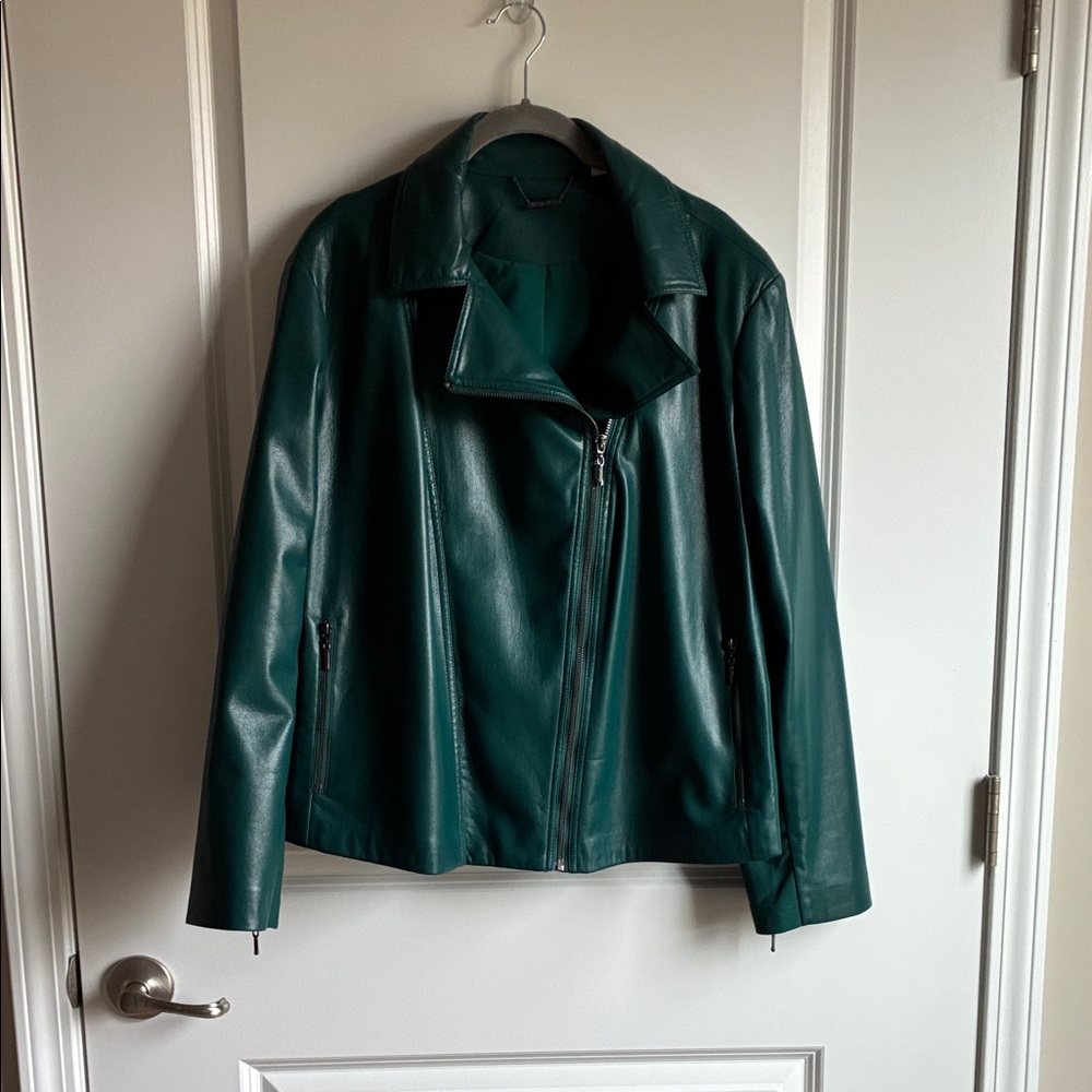 Chico's Teal Leather Jacket